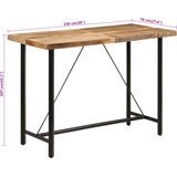  Barski stol 150 x 70 x 107 cm masivno drvo manga i željezo | Eponuda.com