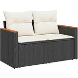 vidaXL 7-dijelni set vrtnih sofa od poliratana s jastucima crni bagrem | shoptok.hr