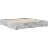  Krevetna konstrukcija s ladicama Betonski sivi 200 x 200 cm | shoptok.hr
