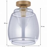Brilagi LED Plafonsko svetlo R GLASS 1xE27/60W/230V Ø 26 cm bež/duvasto-siva | Eponuda.com