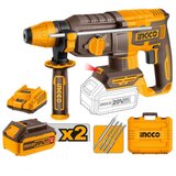 INGCO TOOLS Bušilica AKU udarna SDS 20V sa 2 baterije punjač set borera i kutija CRHLI202682E | Eponuda.ba