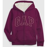 GAP Children's sweatshirt sherpa with logo - Girls Cene