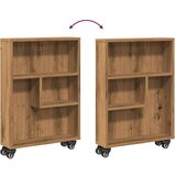 vidaXL Uska kolica za pohranu boja hrasta 48x13x68cm konstruirano drvo | shoptok.hr