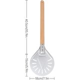 TESTYU perforirana lopata za pico z lesenim ročajem 18cm | Shoptok.si