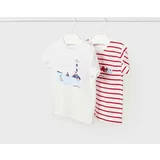 Mayoral Pamučna majica kratkih rukava za bebe boja: bijela, s uzorkom