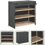 The Living Store Omarica za čevlje s pokrivalom siva 79x40x80 cm blago - Omarica Za Čevlje, (21744656) | Shoptok.si