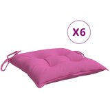  Jastuci za stolice 6 kom ružičasti 40 x 40 x 7 cm od tkanine | shoptok.hr