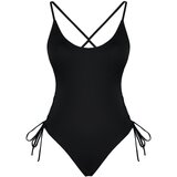 Trendyol Black Eyelet Tie Detailed Swimsuit | shoptok.hr