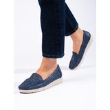 Shelvt Openwork women's navy loafers Cijene