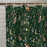 Catherine Lansfield Zavesa za tuš 180x180 cm Enchanted Twilight Animals – u