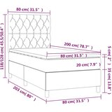 Box spring krevet s madracem tamnozeleni 80 x 200 cm baršunasti | shoptok.hr