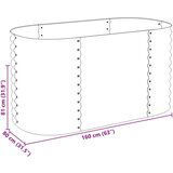  Visoka greda 160x80x81 cm pocinkano jeklo srebrna | Shoptok.si
