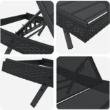 vidaXL Ležaljke 3 pcs Crna 40 x 40 x 40.5 cm Poli ratan Cijene