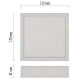  LED svetilo nadometno NEXXO, kvadratno, belo, 12,5W,Nevtralna bela | Shoptok.si