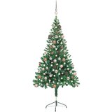  Umjetno osvijetljeno božićno drvce s kuglicama 150 cm 380 grana | shoptok.hr