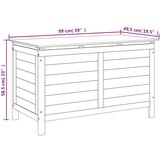 vidaXL Vrtna škatla za shranjevanje 99x49,5x58,5 cm trden les jelke | Shoptok.si