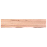  Zidna polica svjetlosmeđa 100 x 20 x 4 cm obrađena hrastovina | Eponuda.com