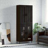 vidaXL Visoka komoda crni 69,5x34x180 cm konstruirano drvo | shoptok.hr