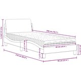  Krevet s madracem Dover plavi 90x200 cm baršunasti | shoptok.hr
