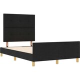  Postelja Črna 120x200 cm Tkanina, (22049675) | Shoptok.si