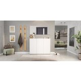 Germania Bela omarica za čevlje v hrastovem dekorju 138x105x25 cm Libbiano – | Shoptok.si