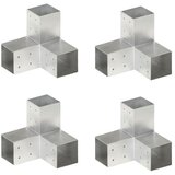  Spojnici za stupove u Y-obliku 4 kom pocinčani metal 81 x 81 mm | shoptok.hr