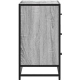 vidaXL Kopalniška omarica za umivalnik siva sonoma 80x33x60cm inž. les | Shoptok.si