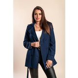 Fenzy Eleganten Krajši Trenčkot Z Gumbi, Temno Modra | Shoptok.si