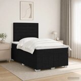  LED okvir za krevet s madracem Crna 120 x 190 cm Tkanina - Crna 120 x 190 cm Dizajn linija Cijene