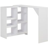 vidaXL barska miza s premično polico bela 138x39x110 cm | Shoptok.si
