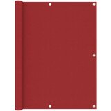 vidaXL balkonski zastor crveni 120 x 300 cm od tkanine Oxford | shoptok.hr