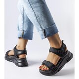 Gemre Black sporty platform sandals Kanola | Shoptok.si