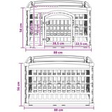  Igraonica za pse s 4 panela Bijela 91 x 91 x 58 cm Plastika | shoptok.hr