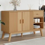 vidaXL Komoda OLDEN rjava 114x43x73,5 cm trdna borovina | Shoptok.si