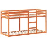 Krevet na kat s krovom voštano smeđi 90x190 cm masivna borovina | shoptok.hr