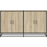 vidaXL Komoda sonoma hrast 134x35x76 cm izrađeno drvo | shoptok.hr