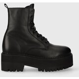 Tommy Jeans Kožne čizme TJW BOOT ZIP UP za žene, boja: crna, ravni potplat, EN0EN02305 | shoptok.hr