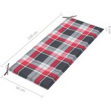  Sklopiva vrtna klupa s jastukom 118 cm od bambusa | shoptok.hr