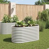 Furnova Visoka greda 160x80x81 cm pocinkano jeklo srebrna, (21920362) Cene