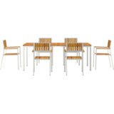 vidaXL set za objedovanje od 7 dijelova od čvrstog bagremovog drva | shoptok.hr