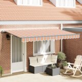  Skrovita tenda Žuta i narančasta i bijela 400x200 cm L | shoptok.hr