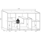 MID.YOU REGAL 116/58/20 cm antracit | Shoptok.si