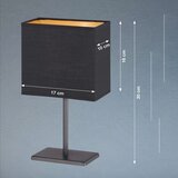Fischer & Honsel Crna stolna lampa s tekstilnim sjenilom (visina 30 cm) Kate – | shoptok.hr
