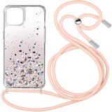 AVIZAR Trden ovitek z blešcicami za iPhone 13, odporen na udarce, z nastavljivo vrvico - roza preliv, (20632745) Cene