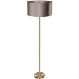 QAZQA Vloerlamp messing met velours kap taupe 50cm - Simplo Cene