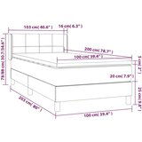  Krevet s oprugama i madracem tamnosivi 100 x 200 cm od tkanine | shoptok.hr