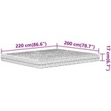  Madrac od pjene bijeli 200 x 220 cm tvrdoća H2 H3 | shoptok.hr