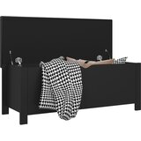  Kutija za pohranu s jastukom crna 105x40x45cm konstruirano drvo | shoptok.hr