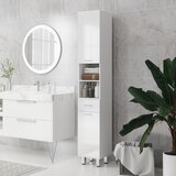 Kleankin Kopalniška omara iverna plošča 30D x 30Š x 180V cm Bela, (5000279379) | Shoptok.si