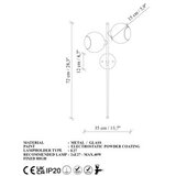 Opviq Zidna lampa Benek-15-14412, 35x25x72cm, IP20, Crna | Eponuda.ba